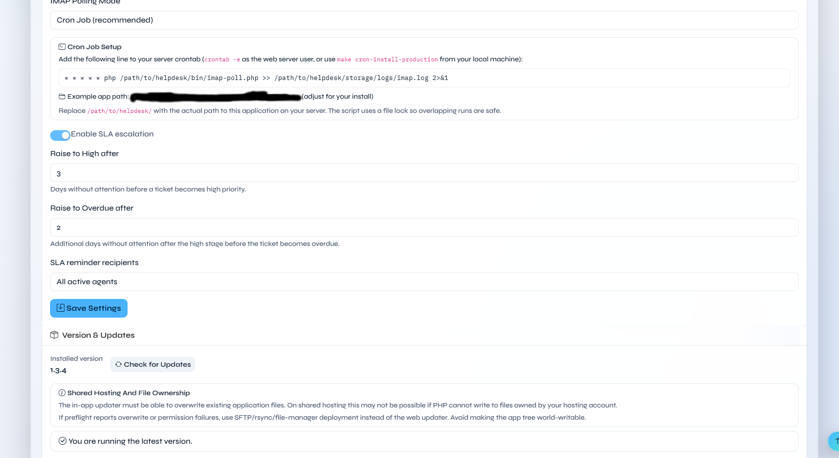 Admin Settings General Lower