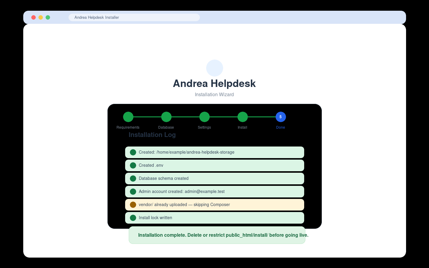 Web Installer Complete