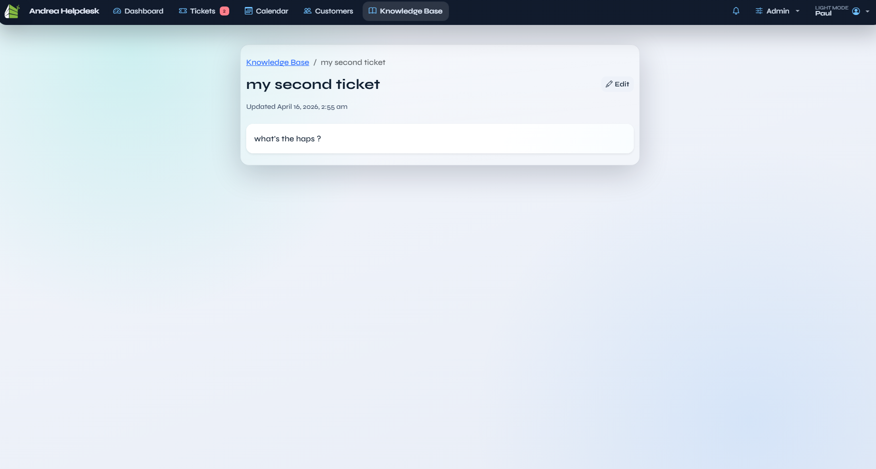 Knowledge Base Detail